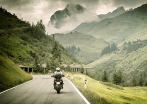 Motorcycle in Mountains